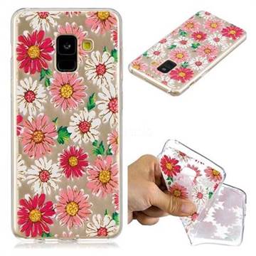 Chrysant Flower Super Clear Soft TPU Back Cover for Samsung Galaxy A8 2018 A530