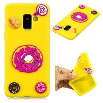 Yellow Donut Soft 3D Silicon Phone Back Cover for Samsung Galaxy A8 2018 A530