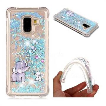 Bubble Jumbo Rabbit Dynamic Liquid Glitter Sand Quicksand Star TPU Case for Samsung Galaxy A8 2018 A530