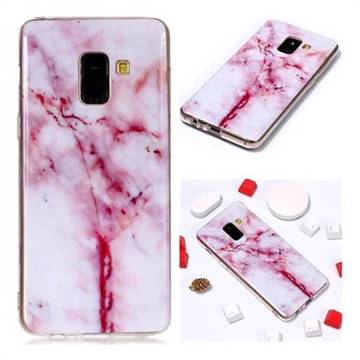 Red Grain Soft TPU Marble Pattern Phone Case for Samsung Galaxy A8 2018 A530