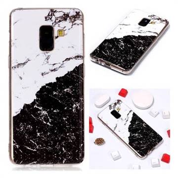 Black and White Soft TPU Marble Pattern Phone Case for Samsung Galaxy A8 2018 A530