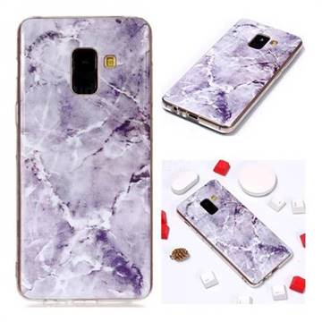 Light Gray Soft TPU Marble Pattern Phone Case for Samsung Galaxy A8 2018 A530