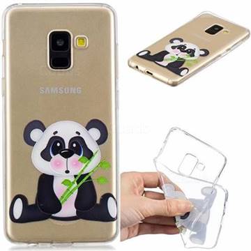 Bamboo Panda Clear Varnish Soft Phone Back Cover for Samsung Galaxy A8 2018 A530