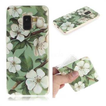 Watercolor Flower IMD Soft TPU Cell Phone Back Cover for Samsung Galaxy A8 2018 A530