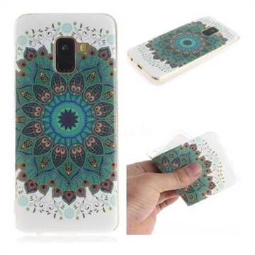 Peacock Mandala IMD Soft TPU Cell Phone Back Cover for Samsung Galaxy A8 2018 A530