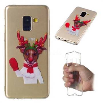 Red Gloves Elk Super Clear Soft TPU Back Cover for Samsung Galaxy A8 2018 A530