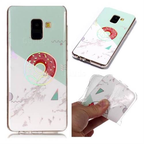 Donuts Marble Pattern Bright Color Laser Soft TPU Case for Samsung Galaxy A8 2018 A530