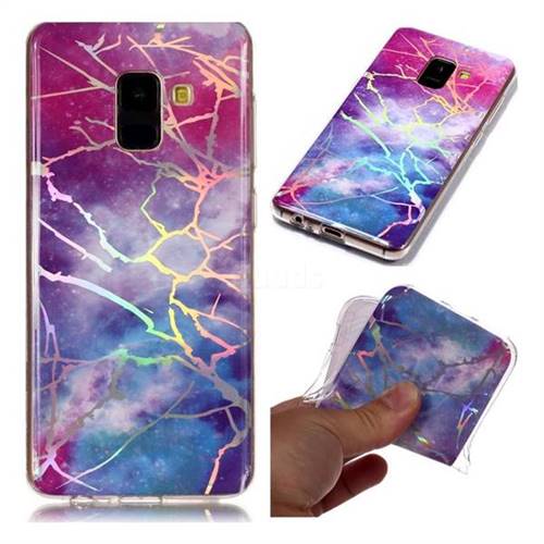 Dream Sky Marble Pattern Bright Color Laser Soft TPU Case for Samsung Galaxy A8 2018 A530