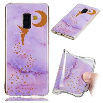 Elf Purple Soft TPU Marble Pattern Phone Case for Samsung Galaxy A8 2018 A530