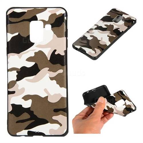 Camouflage Soft TPU Back Cover for Samsung Galaxy A8 2018 A530 - Black White
