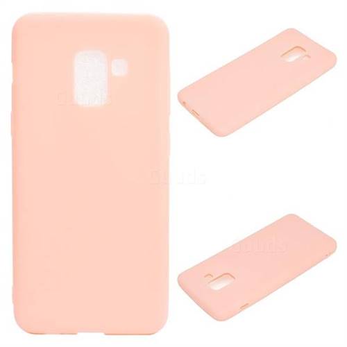 Candy Soft Silicone Protective Phone Case for Samsung Galaxy A8 2018 A530 - Light Pink