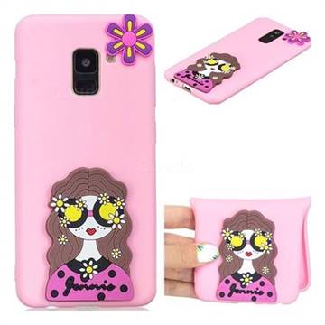 Violet Girl Soft 3D Silicone Case for Samsung Galaxy A8 2018 A530