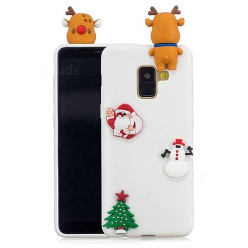 White Elk Christmas Xmax Soft 3D Silicone Case for Samsung Galaxy A8 2018 A530