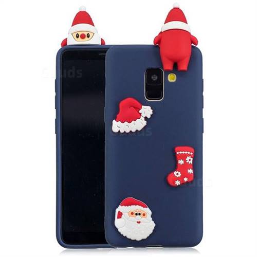 Navy Santa Claus Christmas Xmax Soft 3D Silicone Case for Samsung Galaxy A8 2018 A530