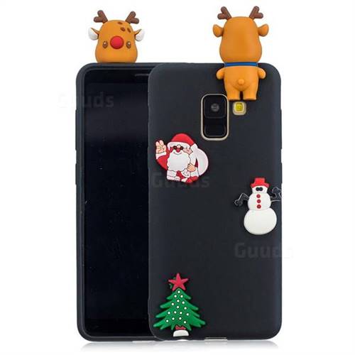 Black Elk Christmas Xmax Soft 3D Silicone Case for Samsung Galaxy A8 2018 A530