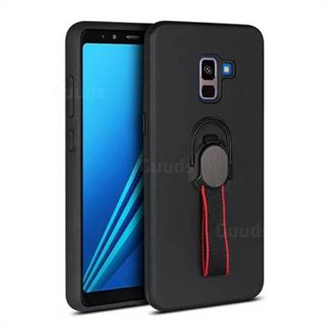 Raytheon Multi-function Ribbon Stand Back Cover for Samsung Galaxy A8 2018 A530 - Black