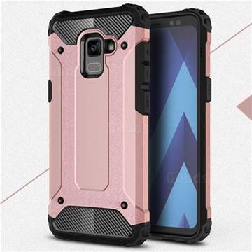 King Kong Armor Premium Shockproof Dual Layer Rugged Hard Cover for Samsung Galaxy A8 2018 A530 - Rose Gold