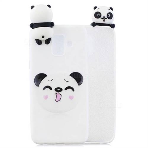 Smiley Panda Soft 3D Climbing Doll Soft Case for Samsung Galaxy A8 2018 A530