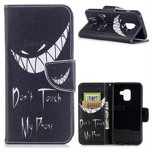 Crooked Grin Leather Wallet Case for Samsung Galaxy A5 2018 A530
