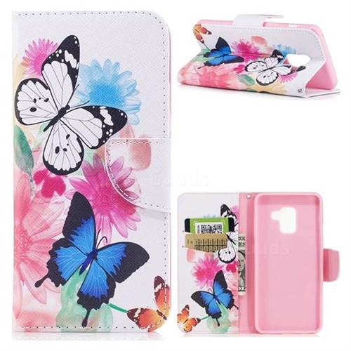 Vivid Flying Butterflies Leather Wallet Case for Samsung Galaxy A5 2018 A530