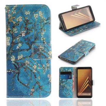 Apricot Tree PU Leather Wallet Case for Samsung Galaxy A8 2018 A530