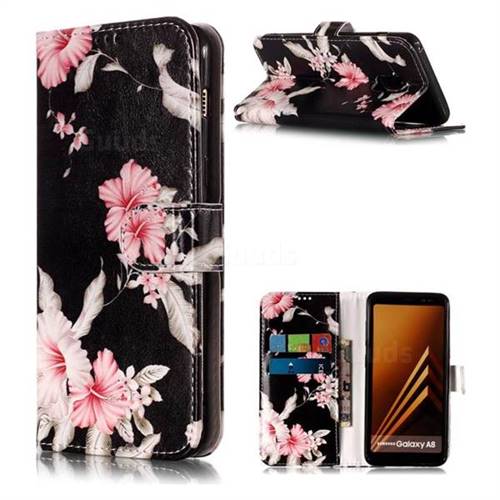 Azalea Flower PU Leather Wallet Case for Samsung Galaxy A8 2018 A530