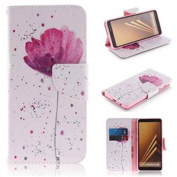 Purple Orchid PU Leather Wallet Case for Samsung Galaxy A8 2018 A530