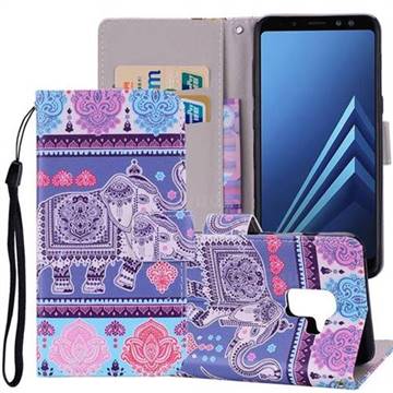 Totem Elephant PU Leather Wallet Phone Case Cover for Samsung Galaxy A8 2018 A530