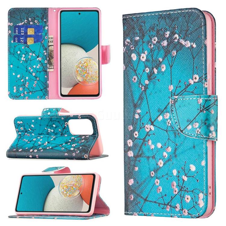 Blue Plum Leather Wallet Case for Samsung Galaxy A53 5G