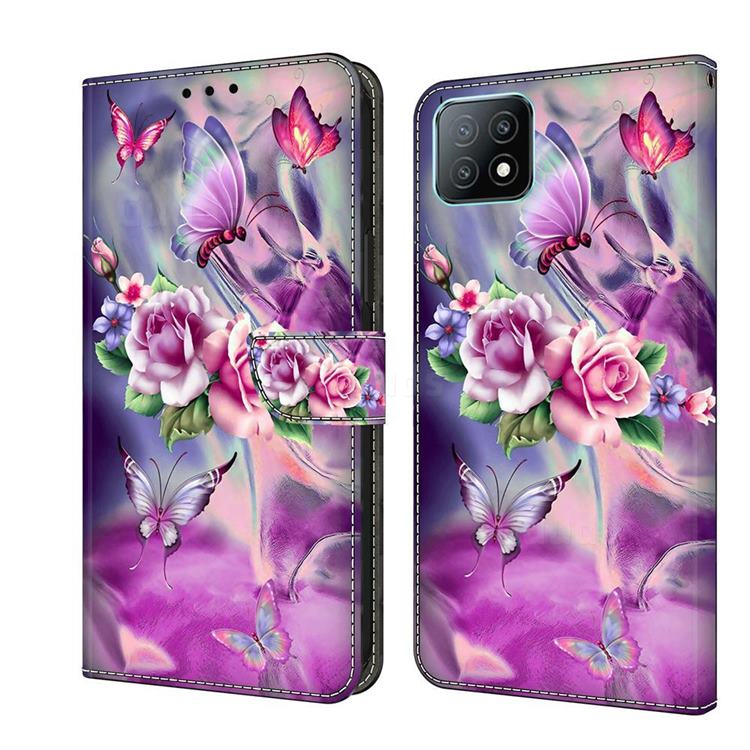 Flower Butterflies Crystal PU Leather Protective Wallet Case Cover for Samsung Galaxy A53 5G