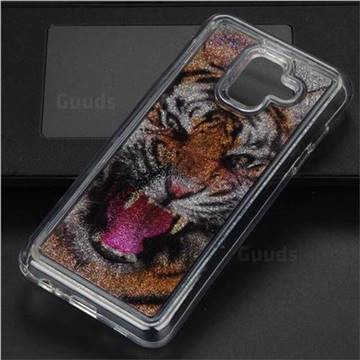 Tiger Glassy Glitter Quicksand Dynamic Liquid Soft Phone Case for Samsung Galaxy A6 (2018)