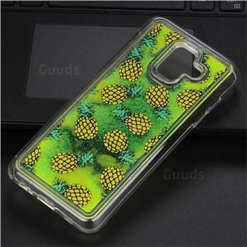 Pineapple Glassy Glitter Quicksand Dynamic Liquid Soft Phone Case for Samsung Galaxy A6 (2018)