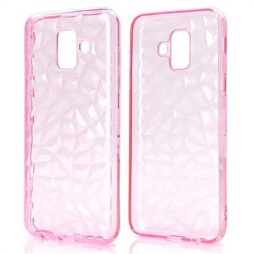 Diamond Pattern Shining Soft TPU Phone Back Cover for Samsung Galaxy A6 (2018) - Pink