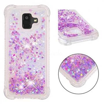 Dynamic Liquid Glitter Sand Quicksand Star TPU Case for Samsung Galaxy A6 (2018) - Rose
