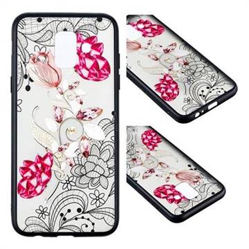 Tulip Lace Diamond Flower Soft TPU Back Cover for Samsung Galaxy A6 (2018)