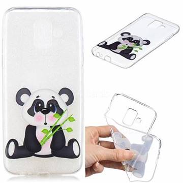 Bamboo Panda Clear Varnish Soft Phone Back Cover for Samsung Galaxy A6 (2018)