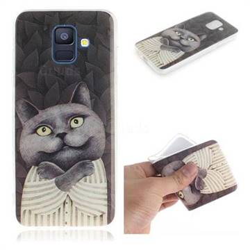 Cat Embrace IMD Soft TPU Cell Phone Back Cover for Samsung Galaxy A6 (2018)
