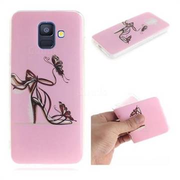 Butterfly High Heels IMD Soft TPU Cell Phone Back Cover for Samsung Galaxy A6 (2018)