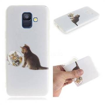 Cat and Tiger IMD Soft TPU Cell Phone Back Cover for Samsung Galaxy A6 (2018)