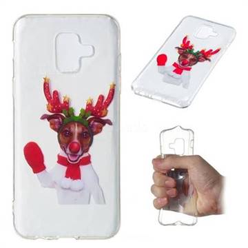 Red Gloves Elk Super Clear Soft TPU Back Cover for Samsung Galaxy A6 (2018)