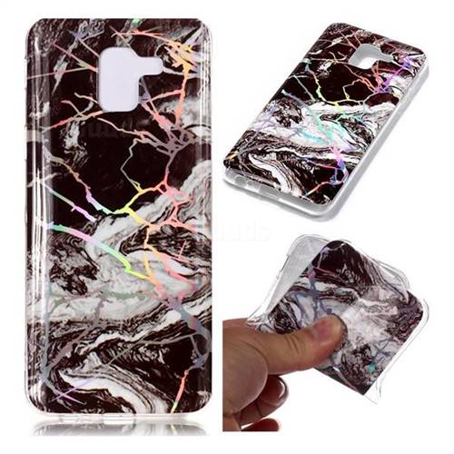 White Black Marble Pattern Bright Color Laser Soft TPU Case for Samsung Galaxy A6 (2018)