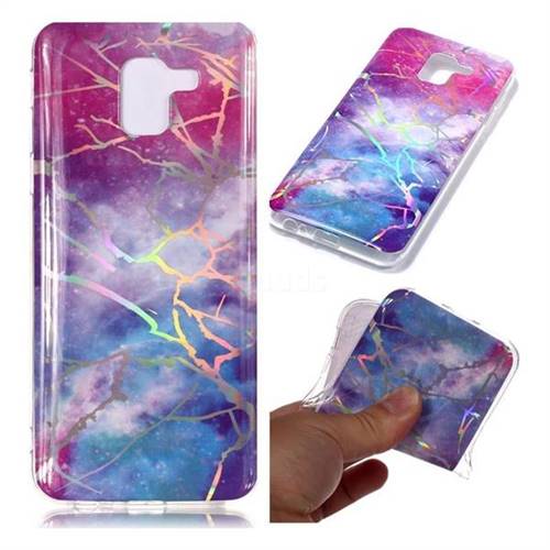 Dream Sky Marble Pattern Bright Color Laser Soft TPU Case for Samsung Galaxy A6 (2018)