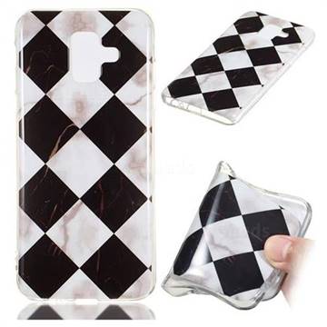 Black and White Matching Soft TPU Marble Pattern Phone Case for Samsung Galaxy A6 (2018)