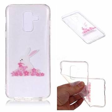 Cherry Blossom Rabbit Super Clear Soft TPU Back Cover for Samsung Galaxy A6 (2018)
