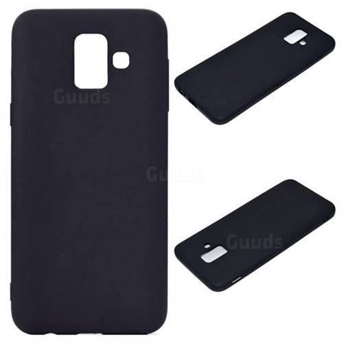 Candy Soft Silicone Protective Phone Case for Samsung Galaxy A6 (2018) - Black