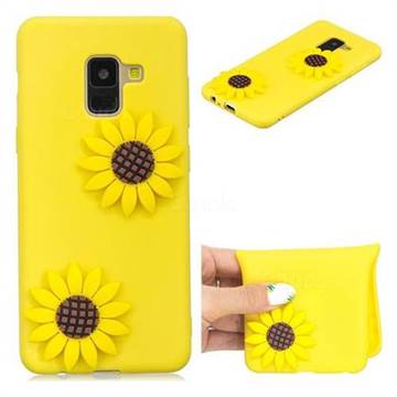 Yellow Sunflower Soft 3D Silicone Case for Samsung Galaxy A6 (2018)