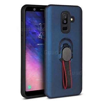Raytheon Multi-function Ribbon Stand Back Cover for Samsung Galaxy A6 (2018) - Blue