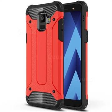 King Kong Armor Premium Shockproof Dual Layer Rugged Hard Cover for Samsung Galaxy A6 (2018) - Big Red