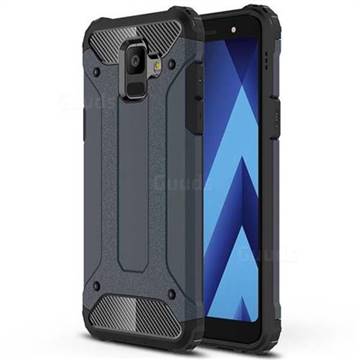 King Kong Armor Premium Shockproof Dual Layer Rugged Hard Cover for Samsung Galaxy A6 (2018) - Navy