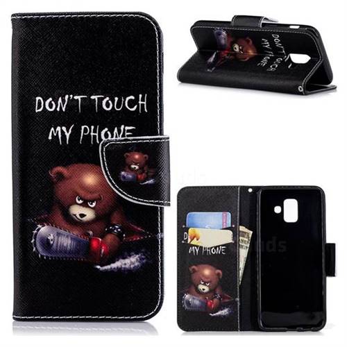 Chainsaw Bear Leather Wallet Case for Samsung Galaxy A6 (2018)